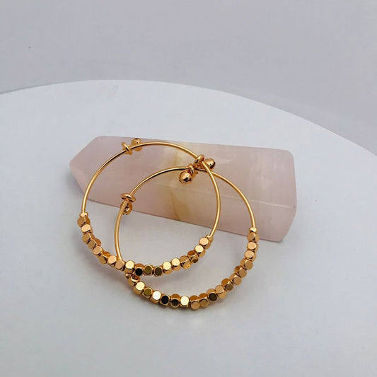 Adjustable One-Carat Gold Plated Bracelet Set