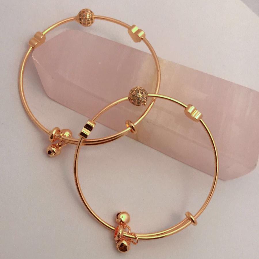 Adjustable One-Carat Gold Plated Bracelet Set